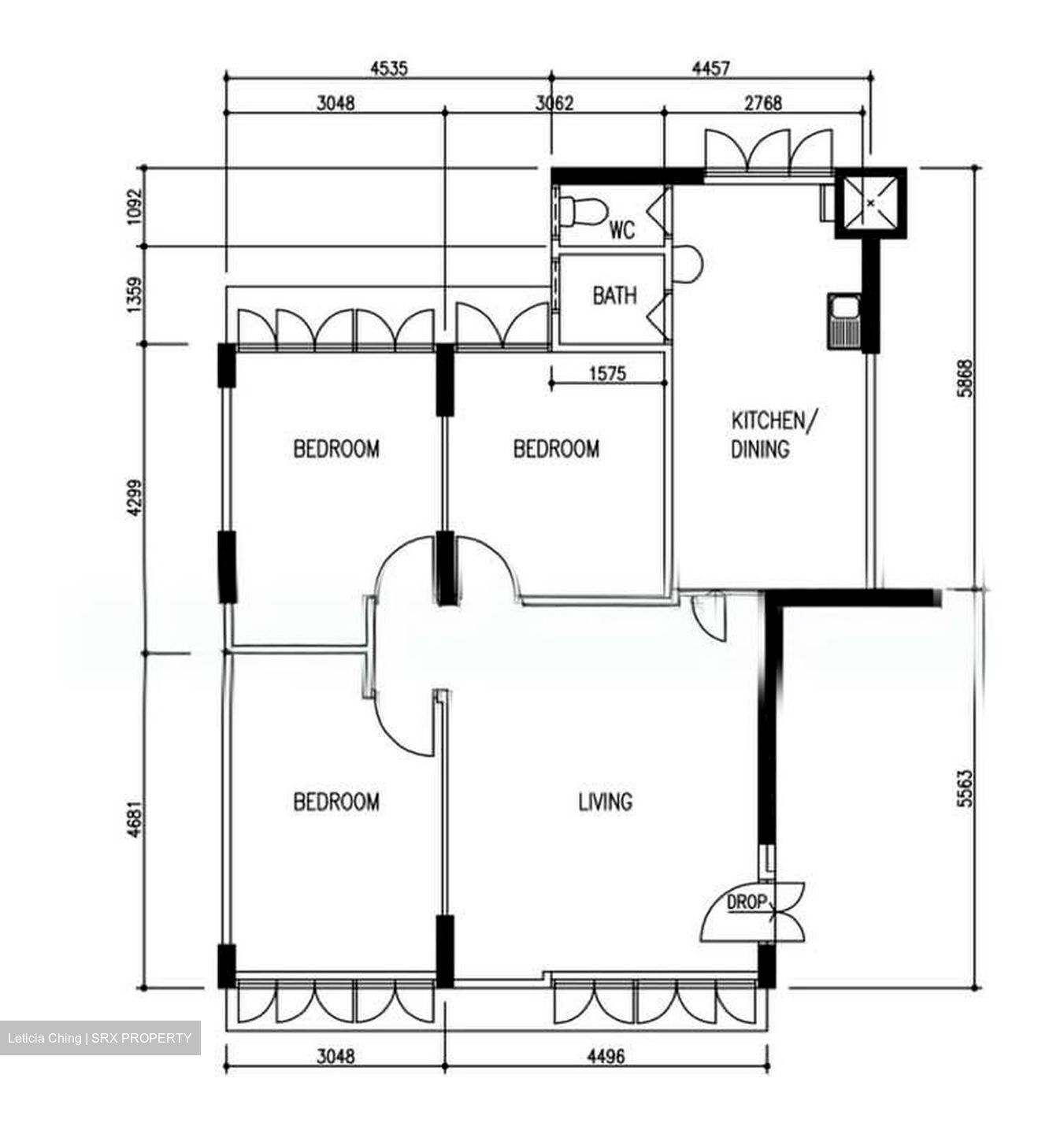 Blk 15 Hougang View (Hougang), HDB 4 Rooms #613140411
